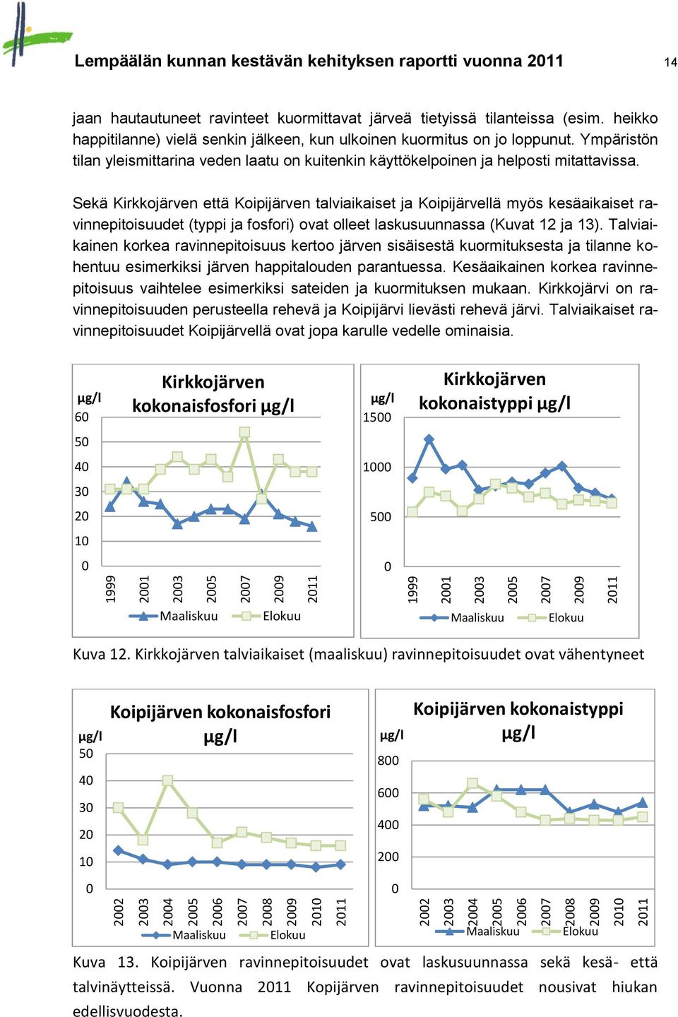 Ympäristön tilan yleismittarina veden laatu on kuitenkin käyttökelpoinen ja helposti mitattavissa.