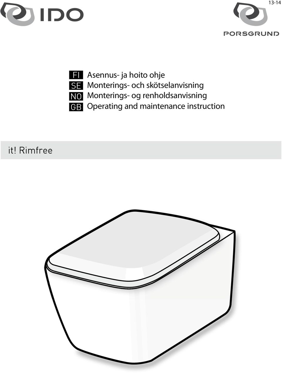 Monterings- og renholdsanvisning