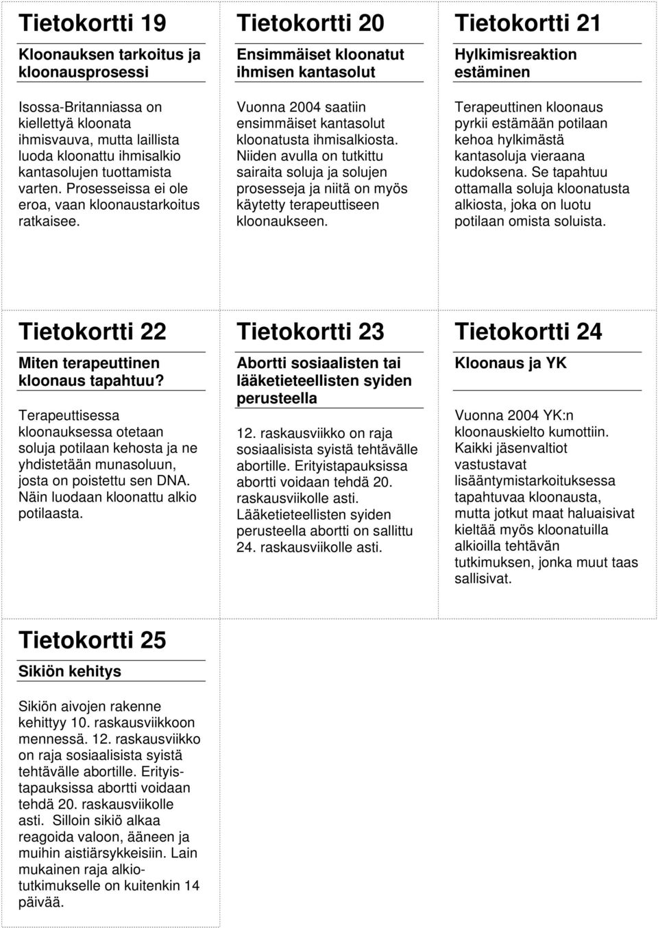 Niiden avulla on tutkittu sairaita soluja ja solujen prosesseja ja niitä on myös käytetty terapeuttiseen kloonaukseen.