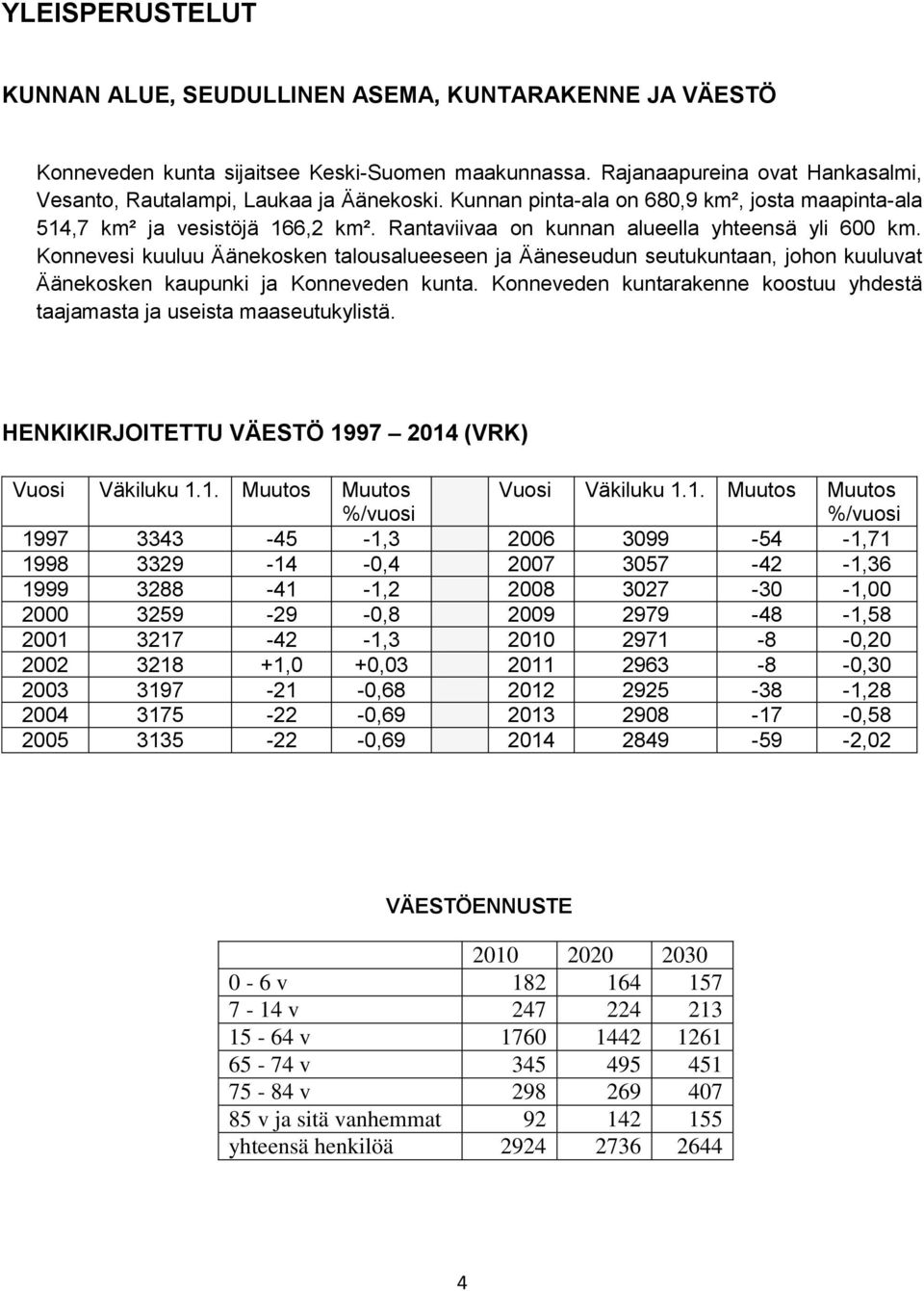 Konnevesi kuuluu Äänekosken talousalueeseen ja Ääneseudun seutukuntaan, johon kuuluvat Äänekosken kaupunki ja Konneveden kunta.