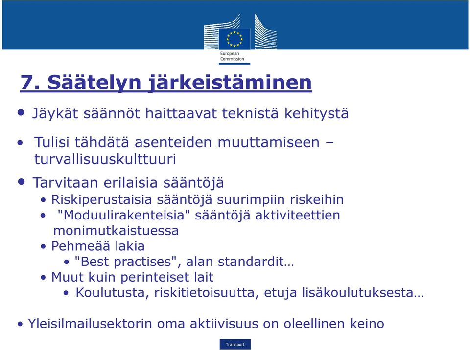 "Moduulirakenteisia" sääntöjä aktiviteettien monimutkaistuessa Pehmeää lakia "Best practises", alan standardit