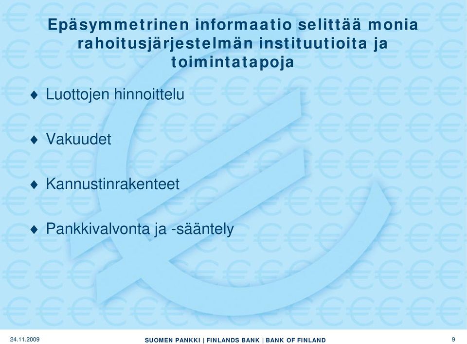 toimintatapoja Luottojen hinnoittelu