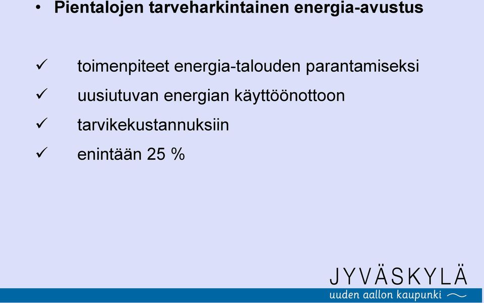 energia-talouden parantamiseksi