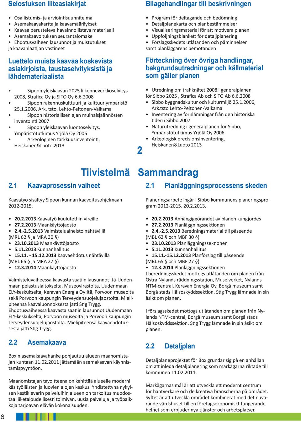 Strafica Oy ja SITO Oy 6.6.2008 Sipoon rakennuskulttuuri ja kulttuuriympäristö 25.1.2006, Ark. tsto.