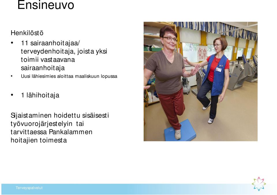 maaliskuun lopussa 1 lähihoitaja Sijaistaminen hoidettu sisäisesti