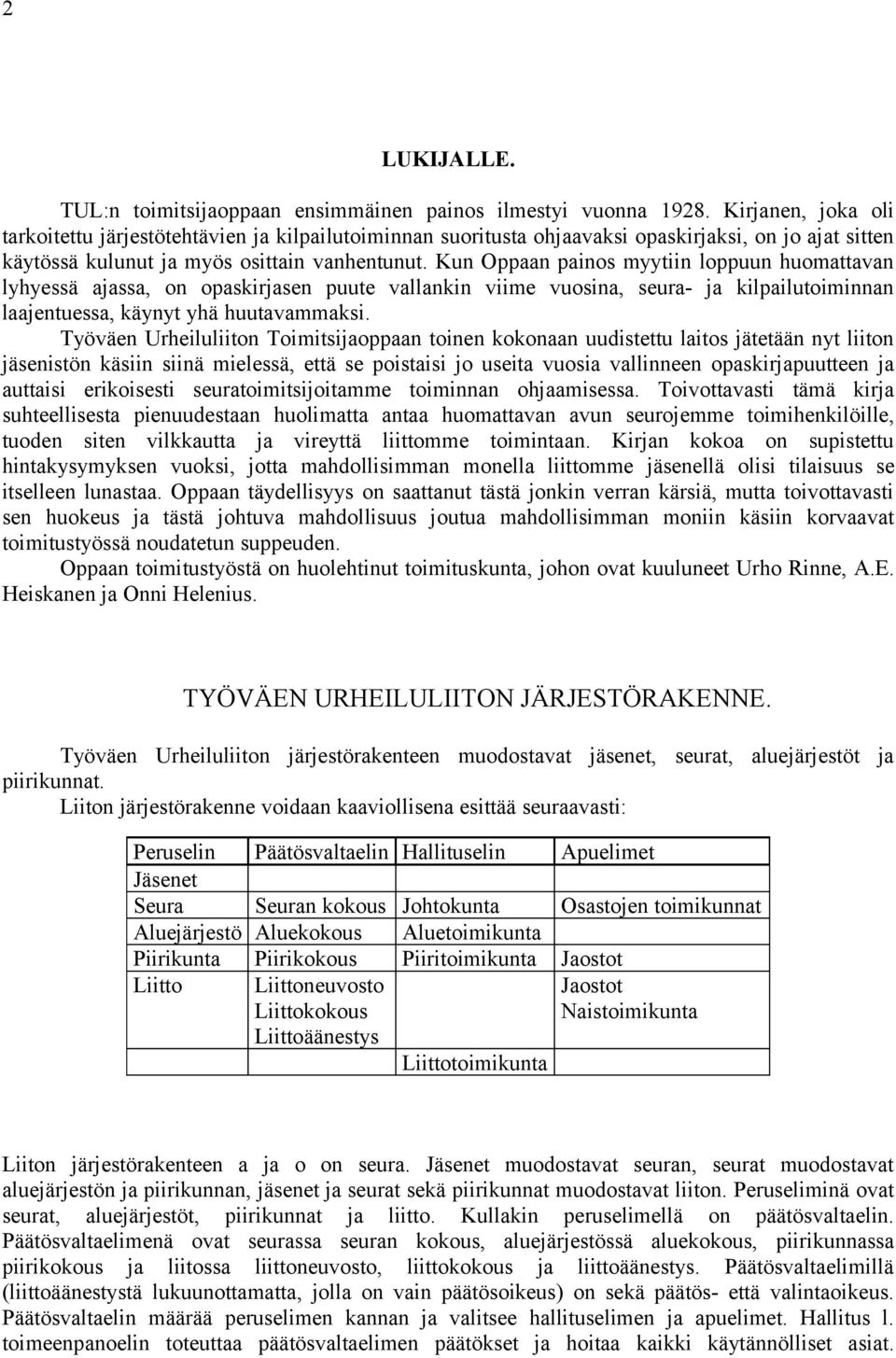 Kun Oppaan painos myytiin loppuun huomattavan lyhyessä ajassa, on opaskirjasen puute vallankin viime vuosina, seura- ja kilpailutoiminnan laajentuessa, käynyt yhä huutavammaksi.