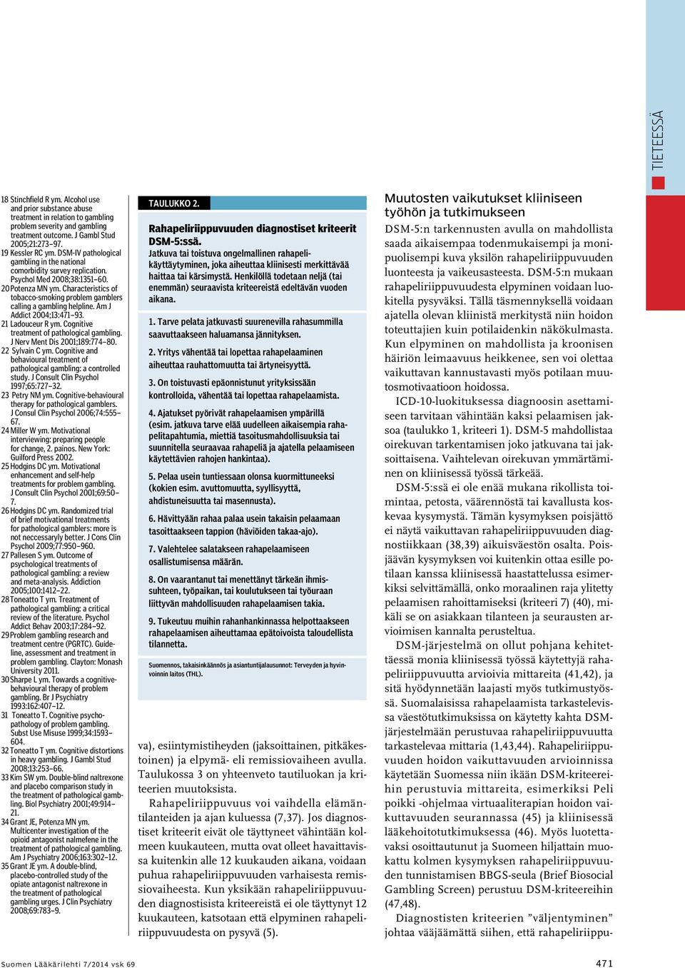 Characteristics of tobacco-smoking problem gamblers calling a gambling helpline. Am J Addict 2004;13:471 93. 21 Ladouceur R ym. Cognitive treatment of pathological gambling.