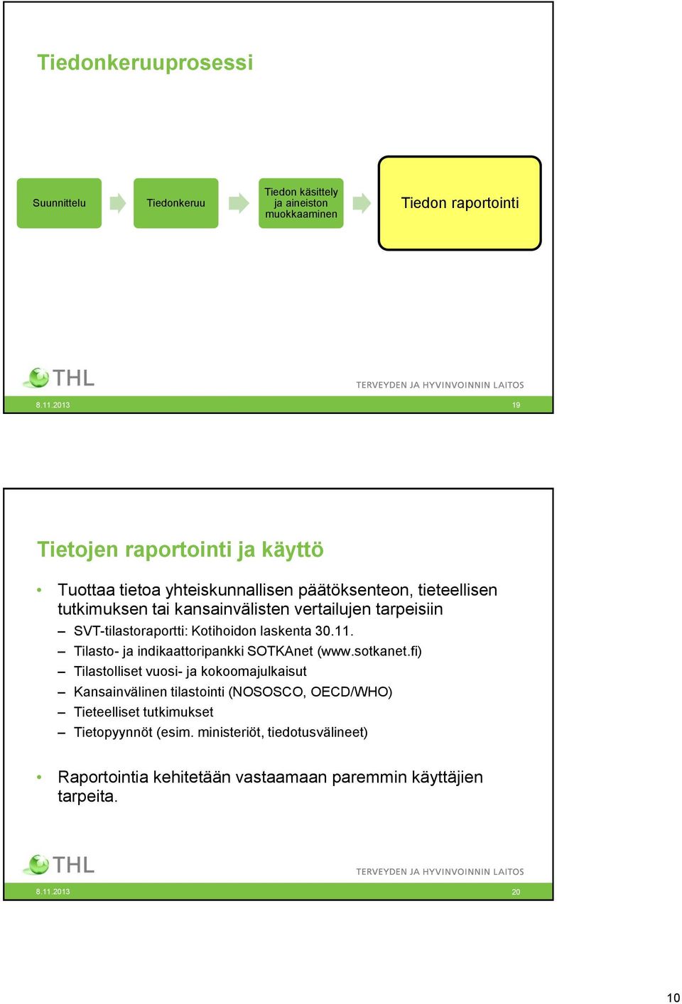 tarpeisiin SVT-tilastoraportti: Kotihoidon laskenta 30.11. Tilasto- ja indikaattoripankki SOTKAnet (www.sotkanet.