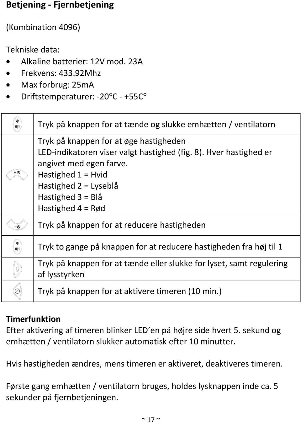 (fig. 8). Hver hastighed er angivet med egen farve.