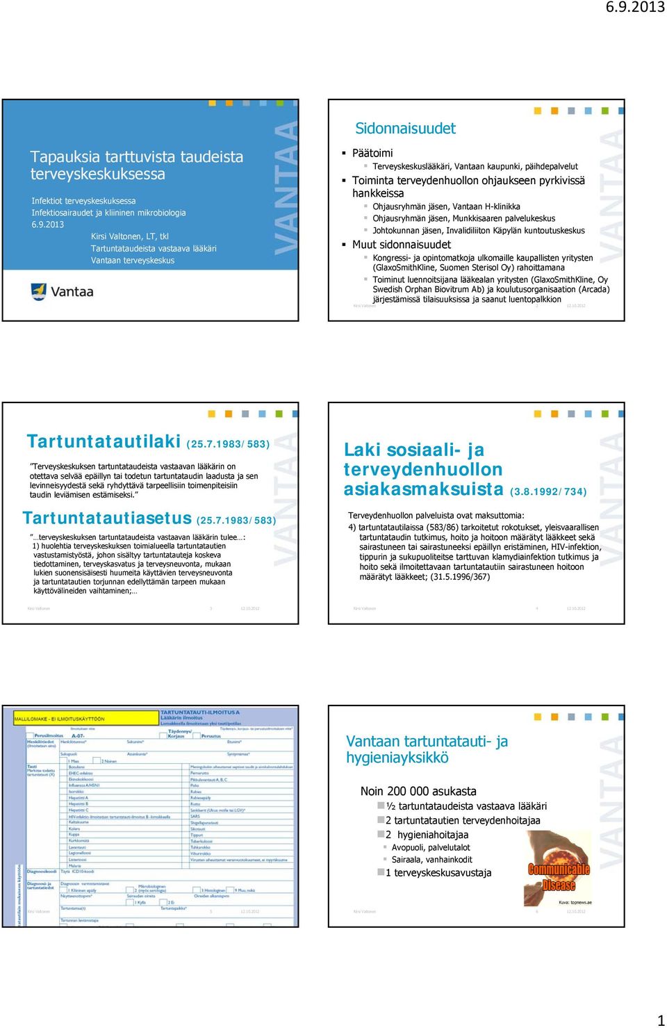 Ohjausryhmän jäsen, Vantaan H-klinikka Ohjausryhmän jäsen, Munkkisaaren palvelukeskus Johtokunnan jäsen, Invalidiliiton Käpylän kuntoutuskeskus Muut sidonnaisuudet Kongressi- ja opintomatkoja