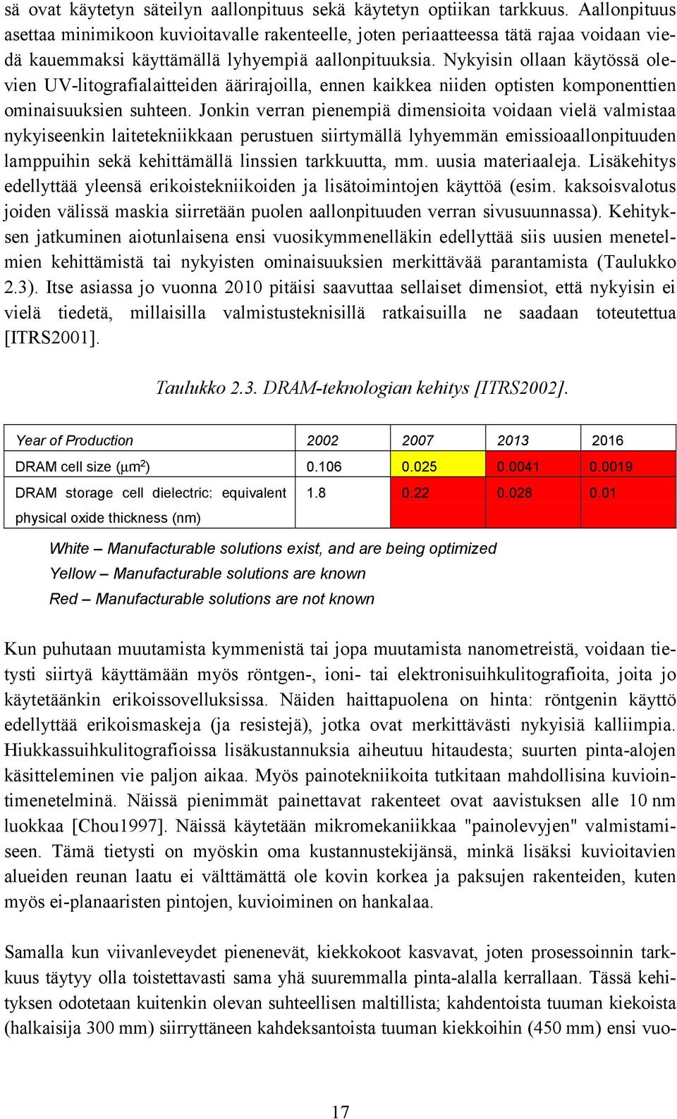 Nykyisin ollaan käytössä olevien UV-litografialaitteiden äärirajoilla, ennen kaikkea niiden optisten komponenttien ominaisuuksien suhteen.