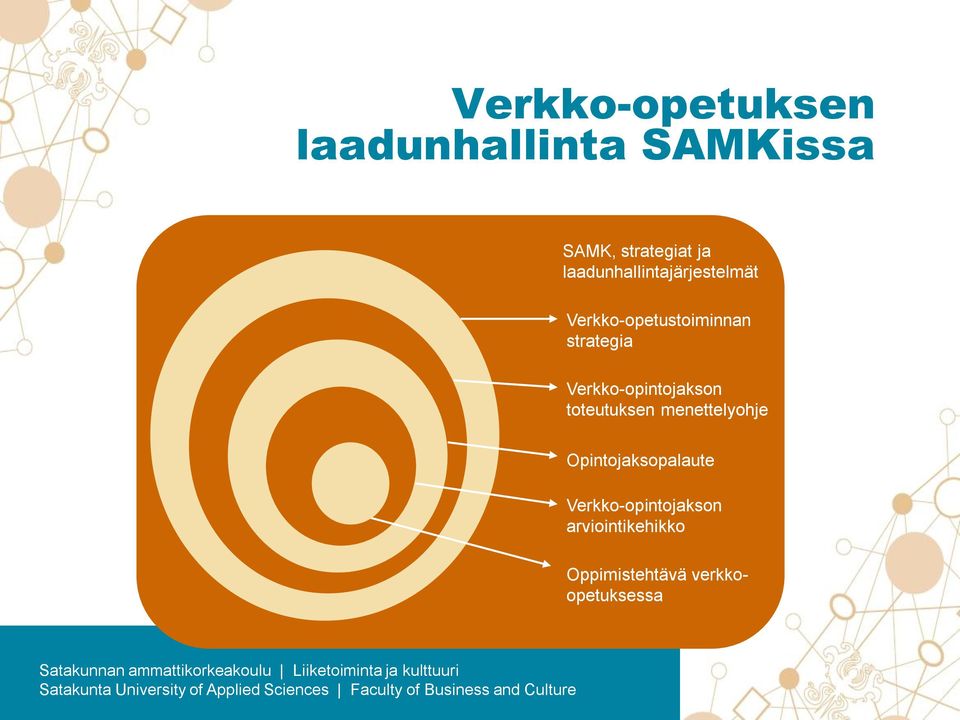 Verkko-opintojakson toteutuksen menettelyohje Opintojaksopalaute