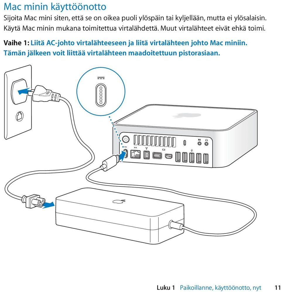 Muut virtalähteet eivät ehkä toimi.