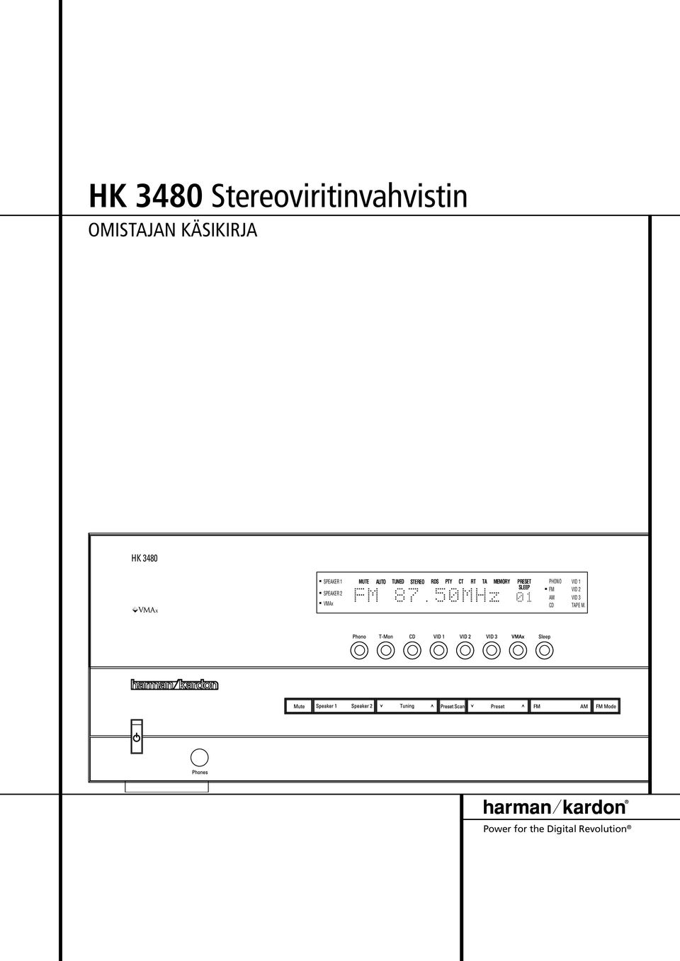 RDS PTY CT RT TA MEMORY PRESET SLEEP PHONO FM VID 1