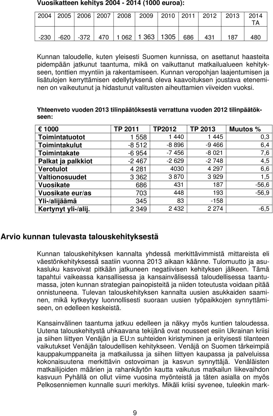 Kunnan veropohjan laajentumisen ja lisätulojen kerryttämisen edellytyksenä oleva kaavoituksen joustava eteneminen on vaikeutunut ja hidastunut valitusten aiheuttamien viiveiden vuoksi.