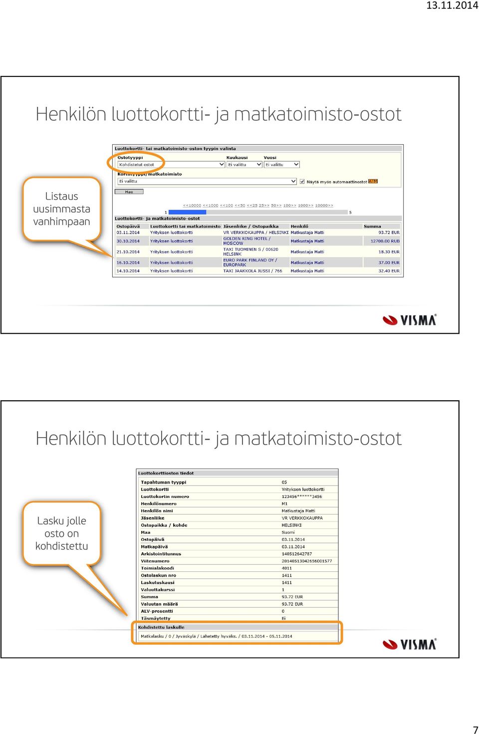 vanhimpaan  matkatoimisto-ostot Lasku