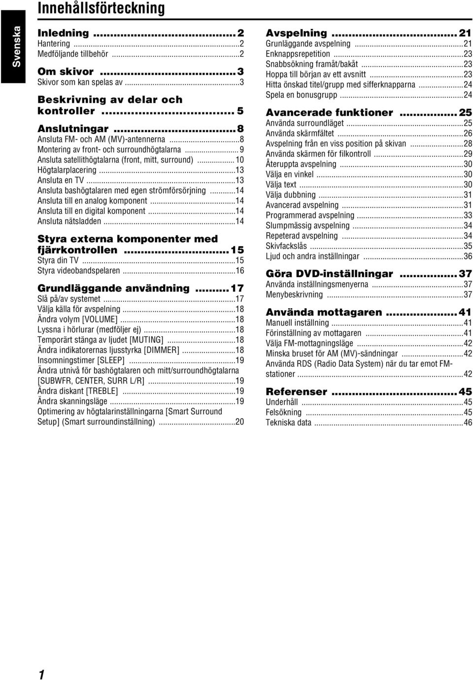 ..13 Ansluta bashögtalaren med egen strömförsörjning...14 Ansluta till en analog komponent...14 Ansluta till en digital komponent...14 Ansluta nätsladden.