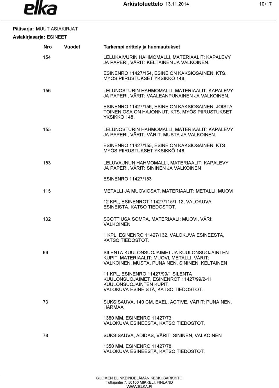 ESINENRO 11427/154, ESINE ON KAKSIOSAINEN. KTS. MYÖS PIIRUSTUKSET YKSIKKÖ 148. LELUNOSTURIN HAHMOMALLI, MATERIAALIT: KAPALEVY JA PAPERI, VÄRIT: VAALEANPUNAINEN JA VALKOINEN.