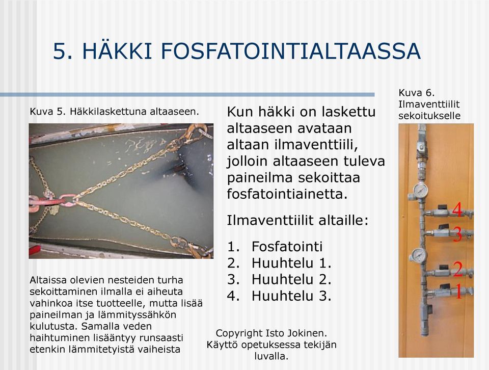 Ilmaventtiilit altaille: Kuva 6.