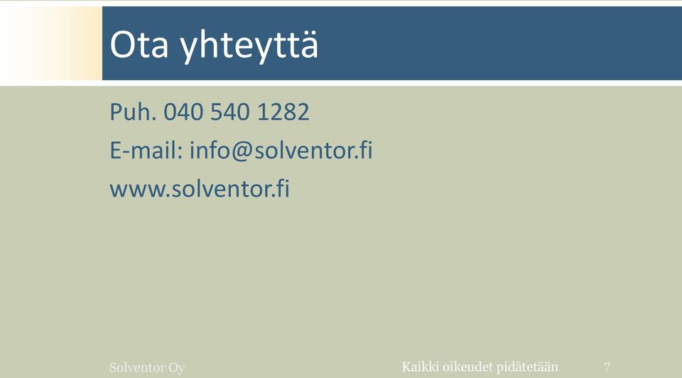 info@solventor.fi www.