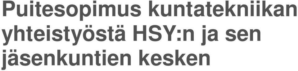 yhteistyöstä HSY:n