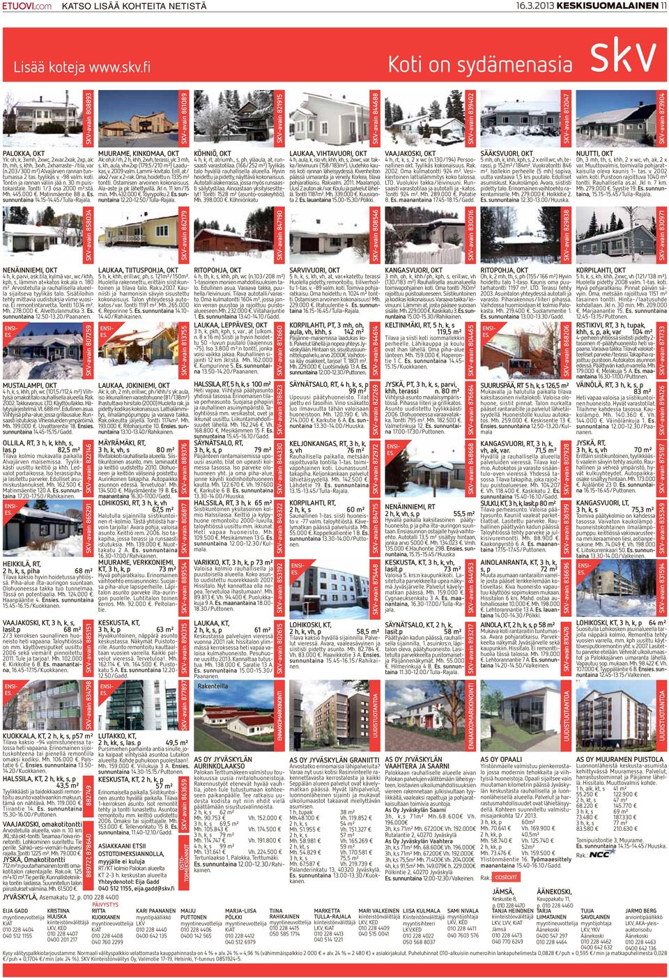 xak, xp, ak: th, mh, s, khh, 3xvh, xharraste-/tila, var (n.03/300 m²) Alvajärven rannan tuntumassa tas. tyylikäs v. -98 valm. koti. Tontin ja rannan väliin jää n. 30 m puistokaistale.