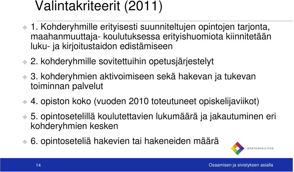 kirjoitustaidon edistämiseen 2. kohderyhmille sovitettuihin opetusjärjestelyt 3.