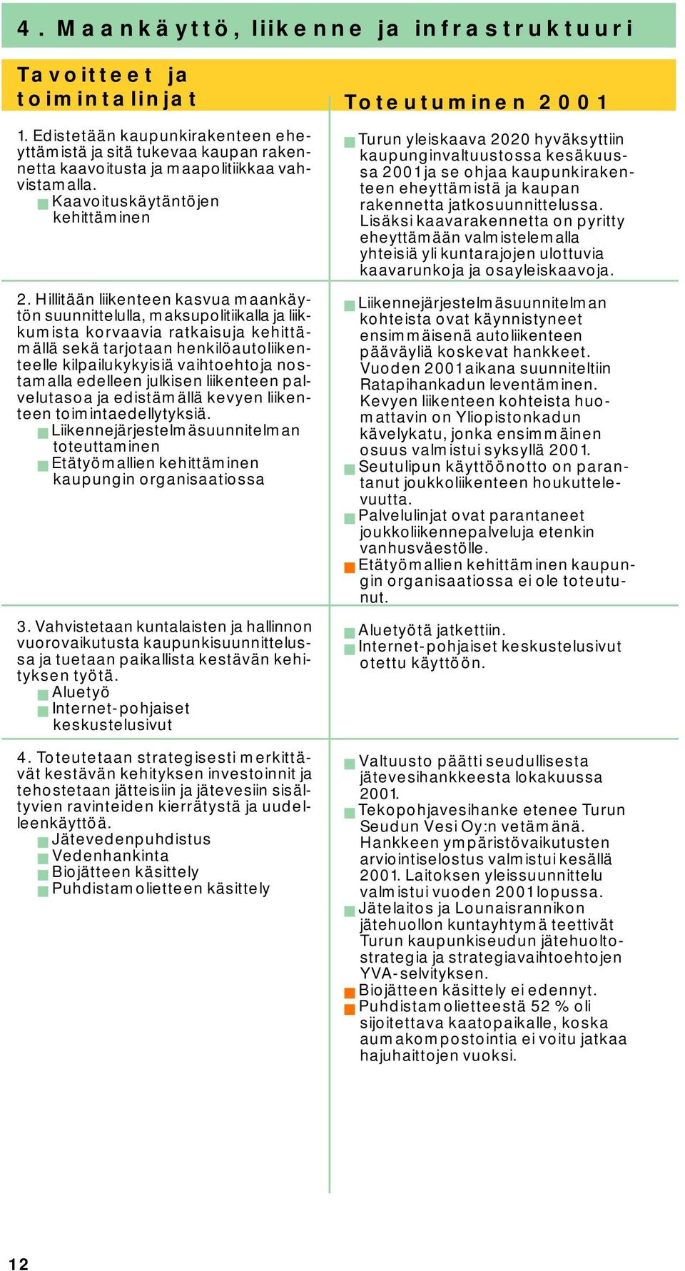 Hillitään liikenteen kasvua maankäytön suunnittelulla, maksupolitiikalla ja liikkumista korvaavia ratkaisuja kehittämällä sekä tarjotaan henkilöautoliikenteelle kilpailukykyisiä vaihtoehtoja