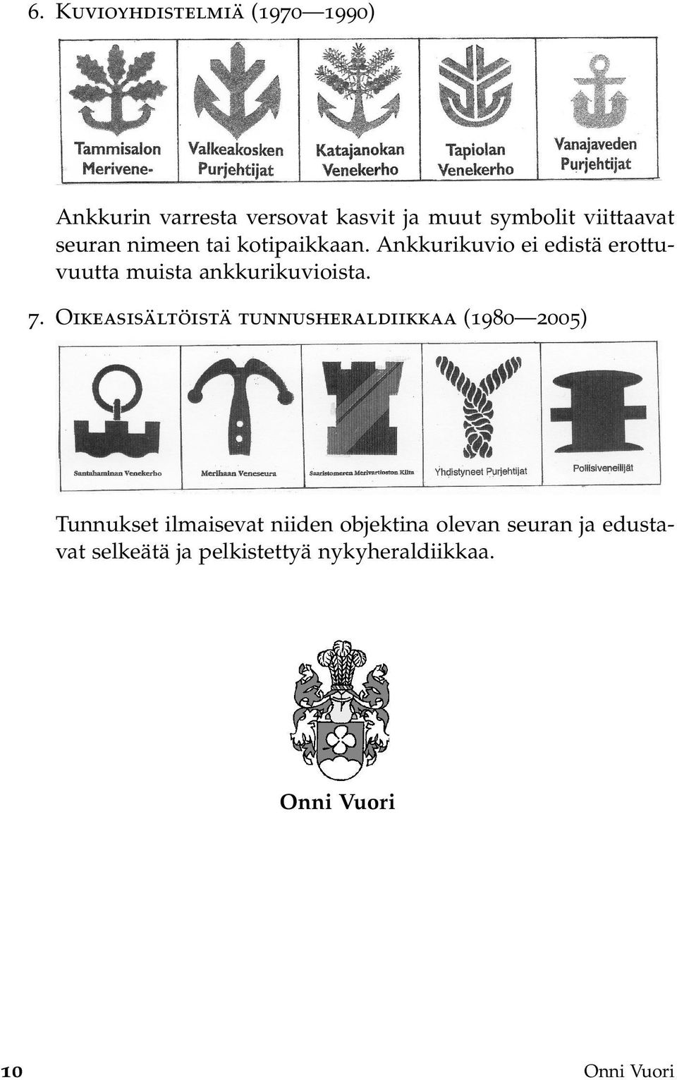 Ankkurikuvio ei edistä erottuvuutta muista ankkurikuvioista. 7.