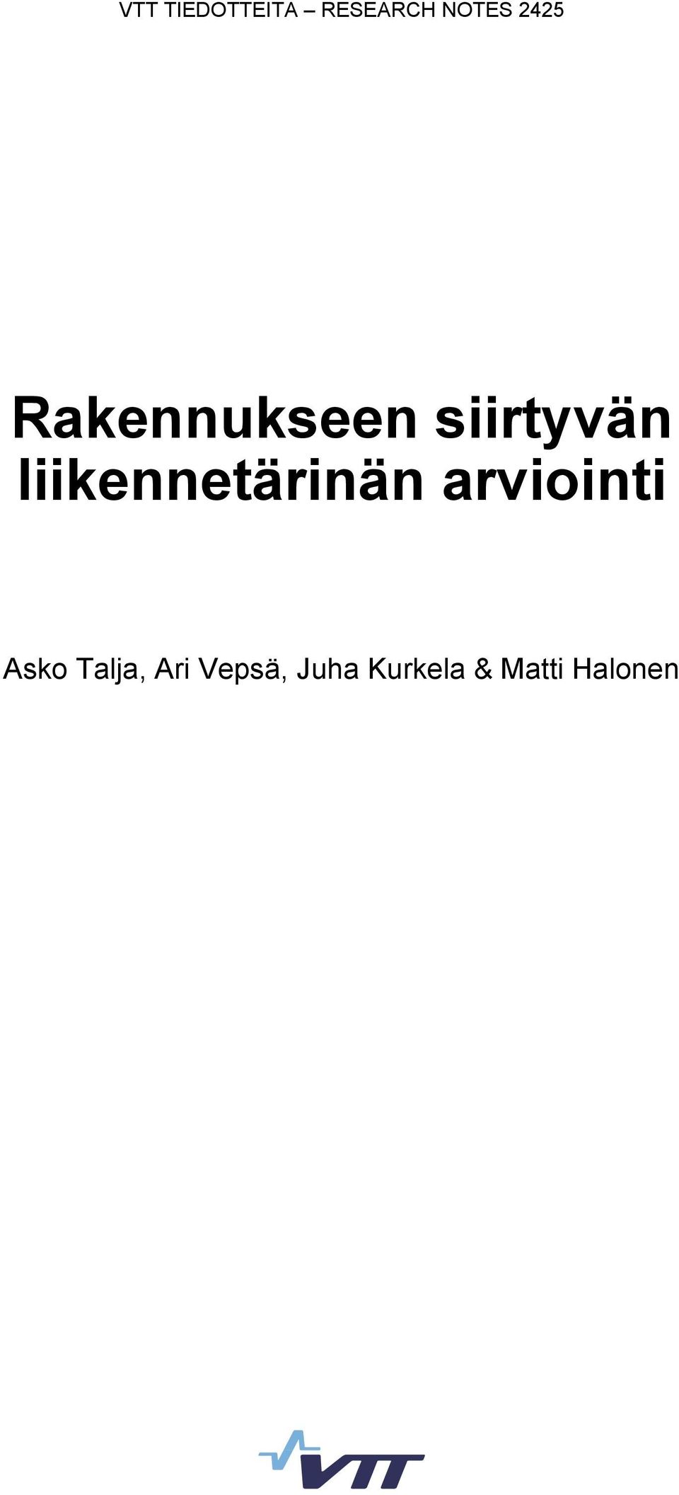 liikennetärinän arviointi Asko