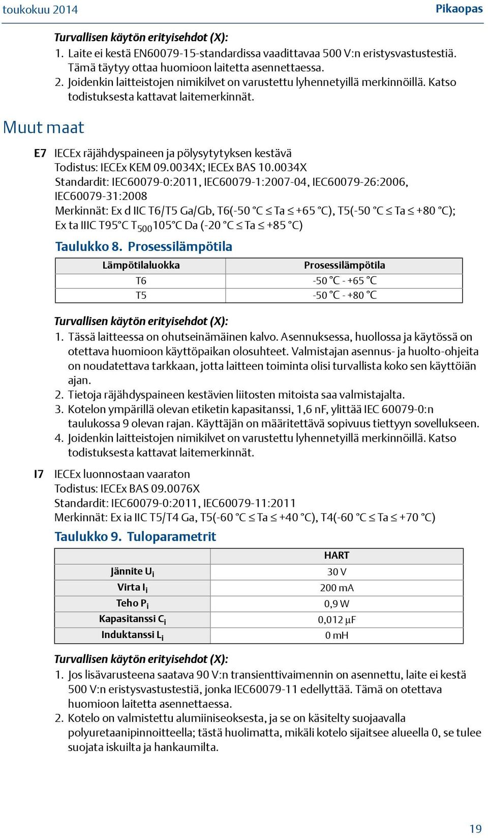 0034X; IECEx BAS 10.