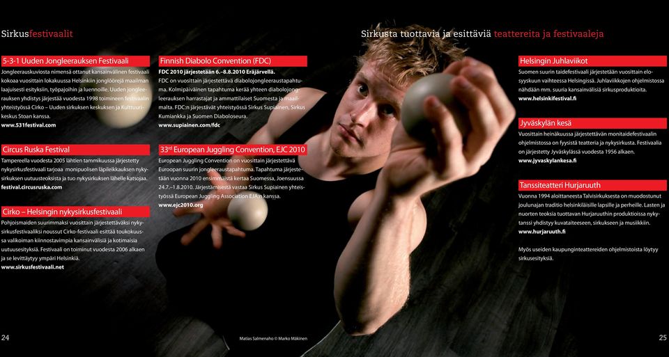 Uuden jongleerauksen yhdistys järjestää vuodesta 1998 toimineen festivaalin yhteistyössä Cirko Uuden sirkuksen keskuksen ja Kulttuurikeskus Stoan kanssa. www.531festival.