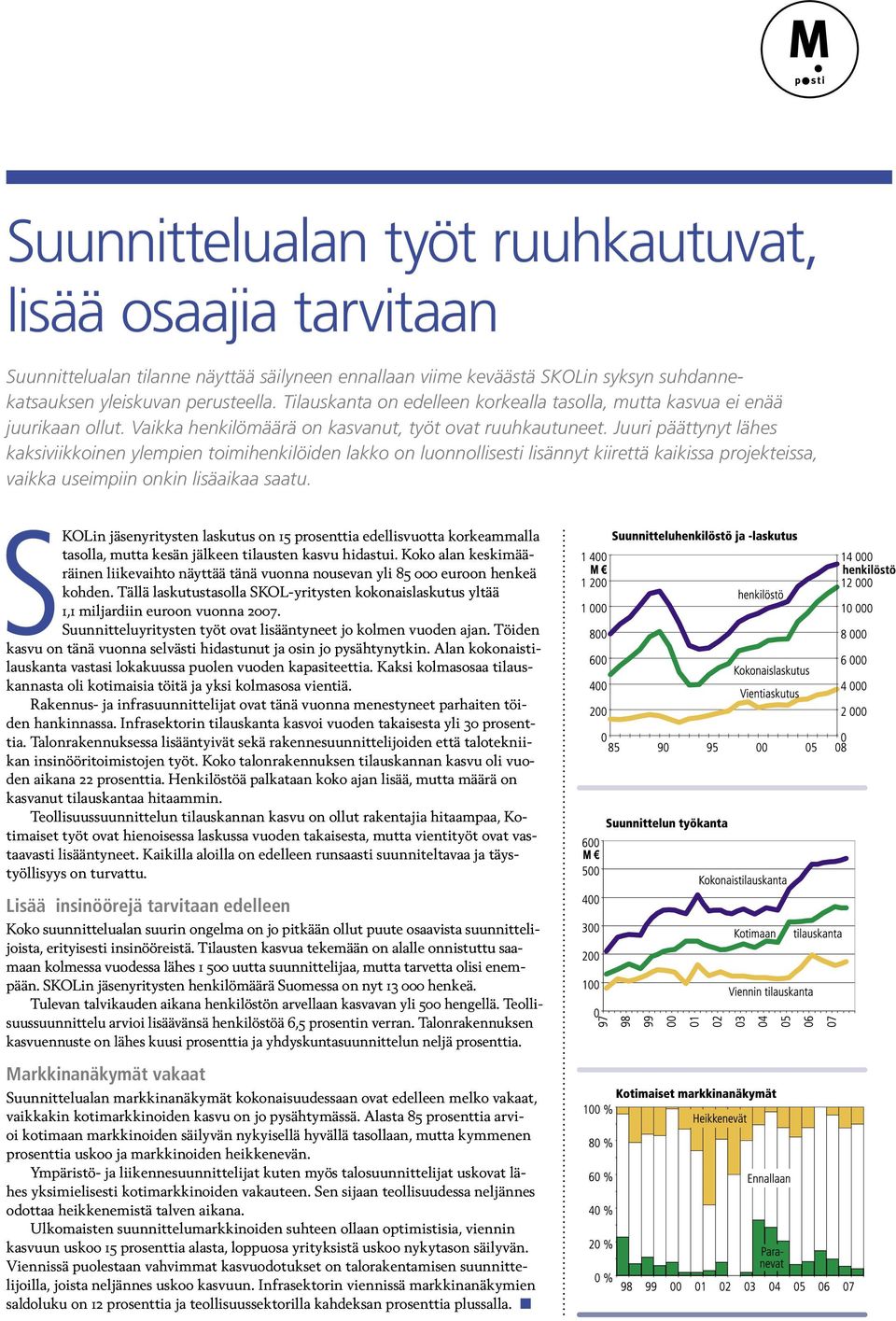 Juuri päättynyt lähes kaksiviikkoinen ylempien toimihenkilöiden lakko on luonnollisesti lisännyt kiirettä kaikissa projekteissa, vaikka useimpiin onkin lisäaikaa saatu.