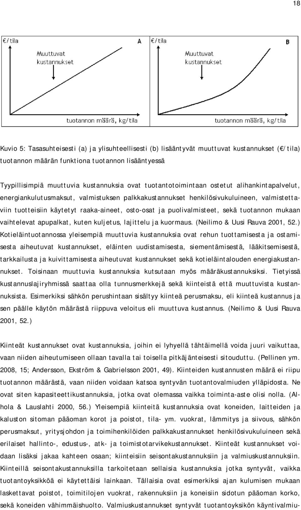 puolivalmisteet, sekä tuotannon mukaan vaihtelevat apupalkat, kuten kuljetus, lajittelu ja kuormaus. (Neilimo & Uusi Rauva 2001, 52.