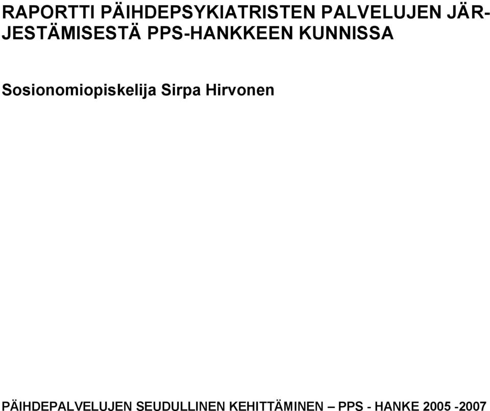 Sosionomiopiskelija Sirpa Hirvonen