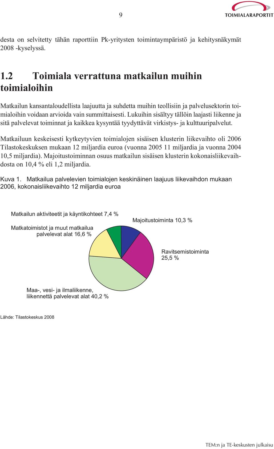 Lukuihin sisältyy tällöin laajasti liikenne ja sitä palvelevat toiminnat ja kaikkea kysyntää tyydyttävät virkistys- ja kulttuuripalvelut.