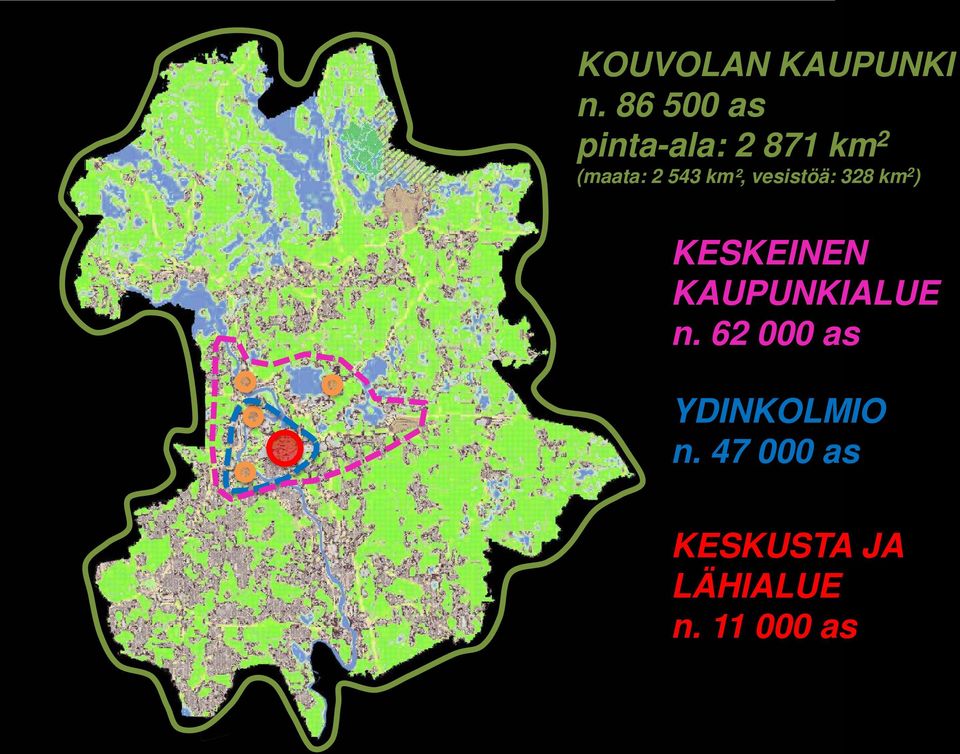 km², vesistöä: 328 km 2 ) KESKEINEN