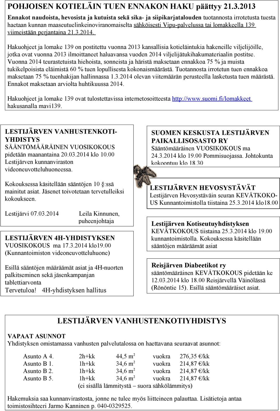 viimeistään perjantaina 21.3.2014.