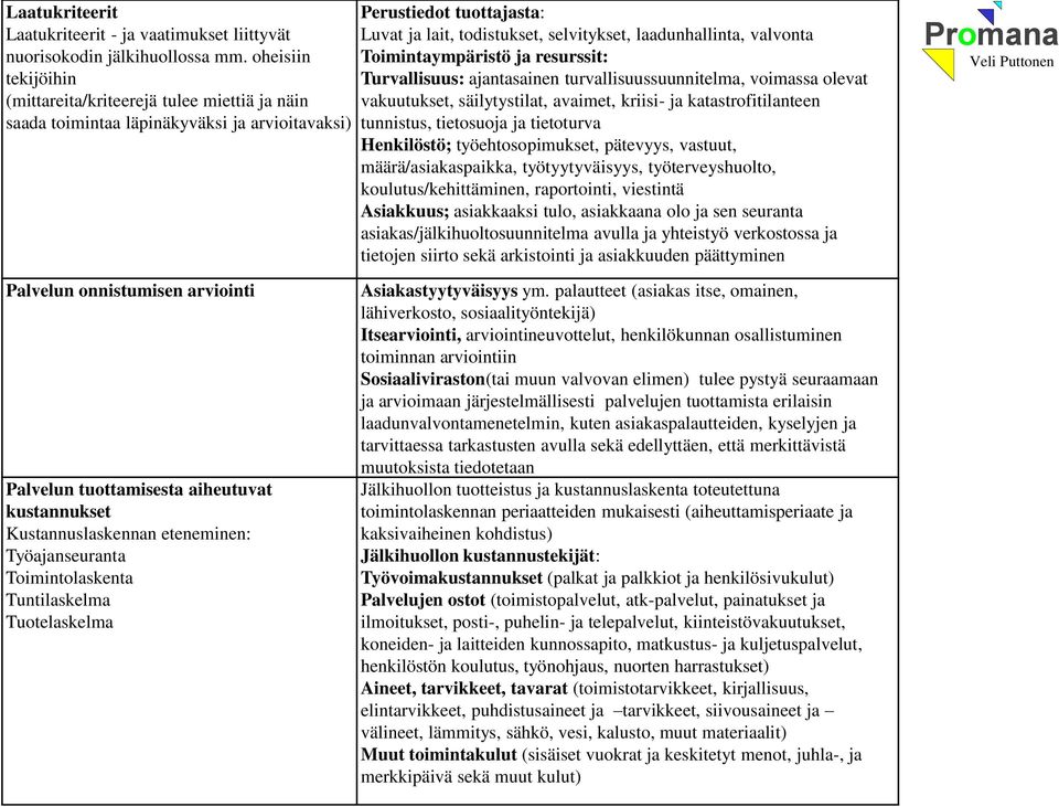 valvonta Toimintaympäristö ja resurssit: Turvallisuus: ajantasainen turvallisuussuunnitelma, voimassa olevat vakuutukset, säilytystilat, avaimet, kriisi- ja katastrofitilanteen tunnistus, tietosuoja