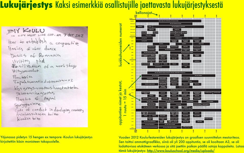 h+101 AIKA 11:00 12:00 13:00 15:00 16:00 18:00 Opinto-ohjaus+klo+10:20+alkaen,+20+minuutin+välein Non-stop:+Pyöränrassauspaja Pallogrillaus Tea-tox Non-stop+Kokkikoulu+ruokakojulla Longbordaus