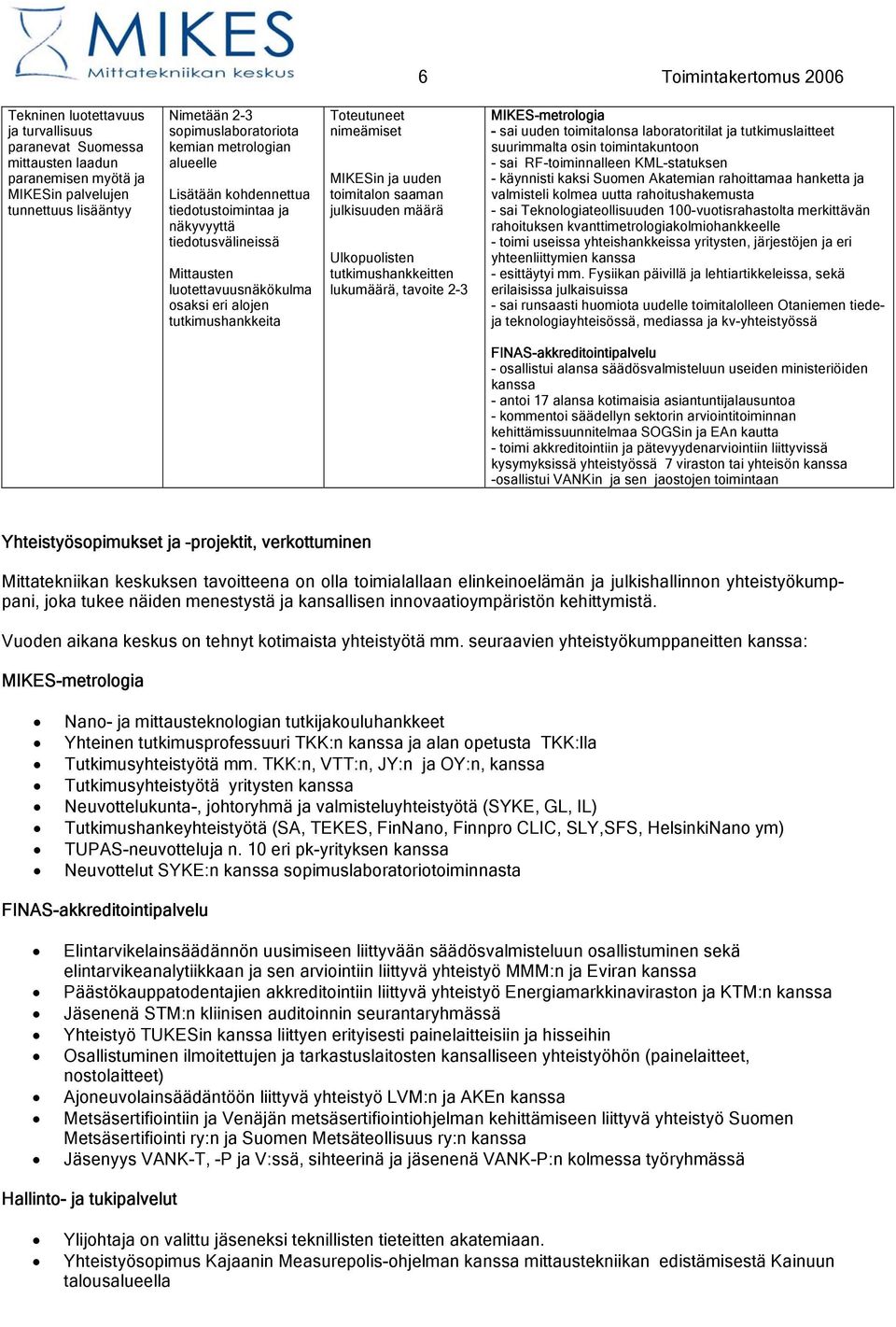 MIKESin ja uuden toimitalon saaman julkisuuden määrä Ulkopuolisten tutkimushankkeitten lukumäärä, tavoite 2-3 MIKES-metrologia - sai uuden toimitalonsa laboratoritilat ja tutkimuslaitteet suurimmalta