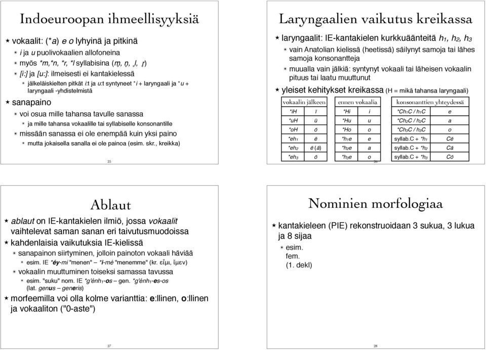 u:t syntyneet *i + laryngaali ja *u + laryngaali -yhdistelmistä!