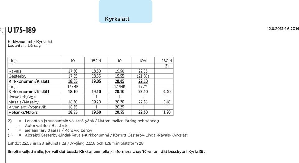 25 I I Helsinki/H:fors 18.55 19.50 20.55 22.50 1.