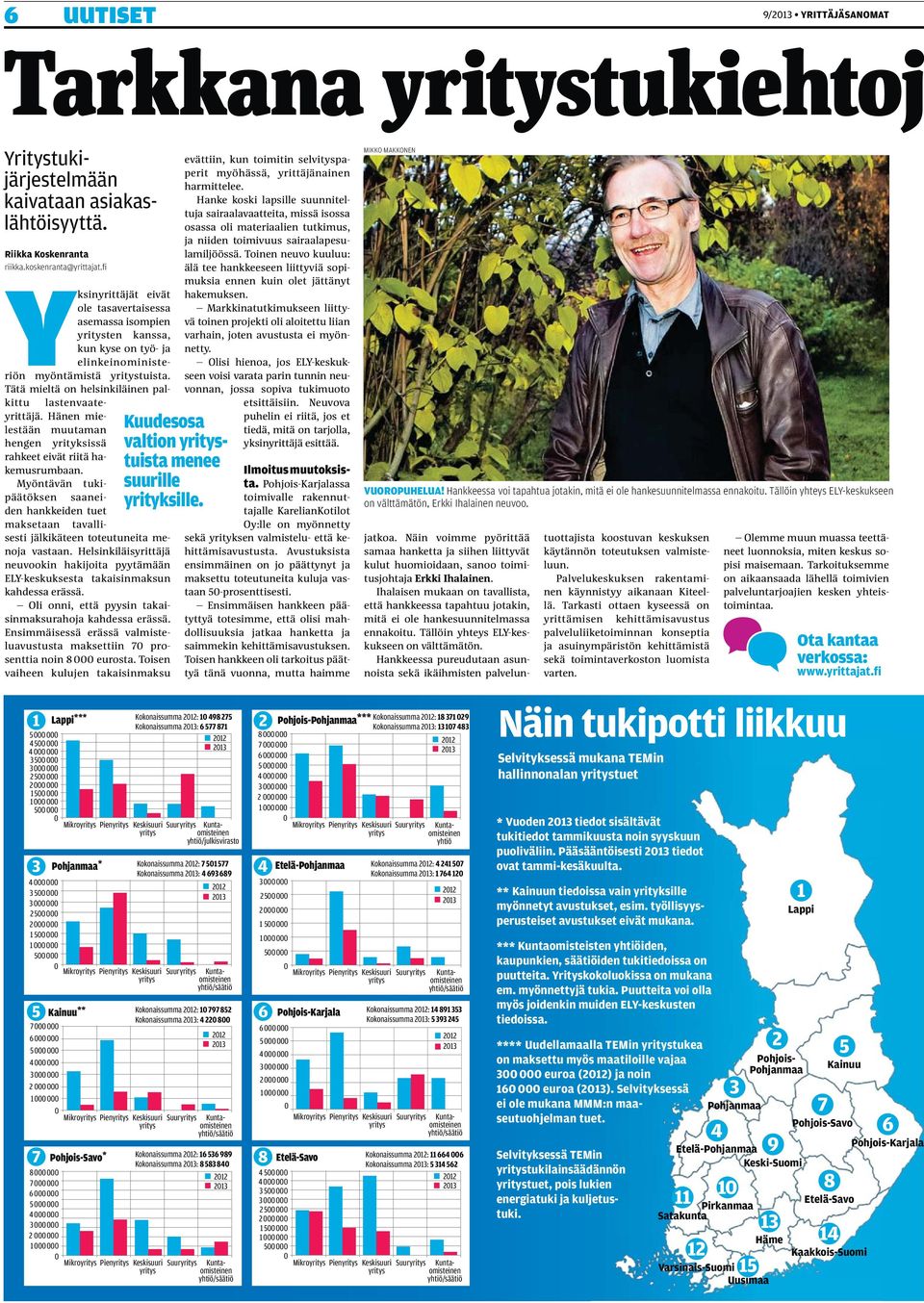 Tätä mieltä on helsinkiläinen palkittu lastenvaateyrittäjä. Hänen mielestään muutaman hengen yrityksissä rahkeet eivät riitä hakemusrumbaan.