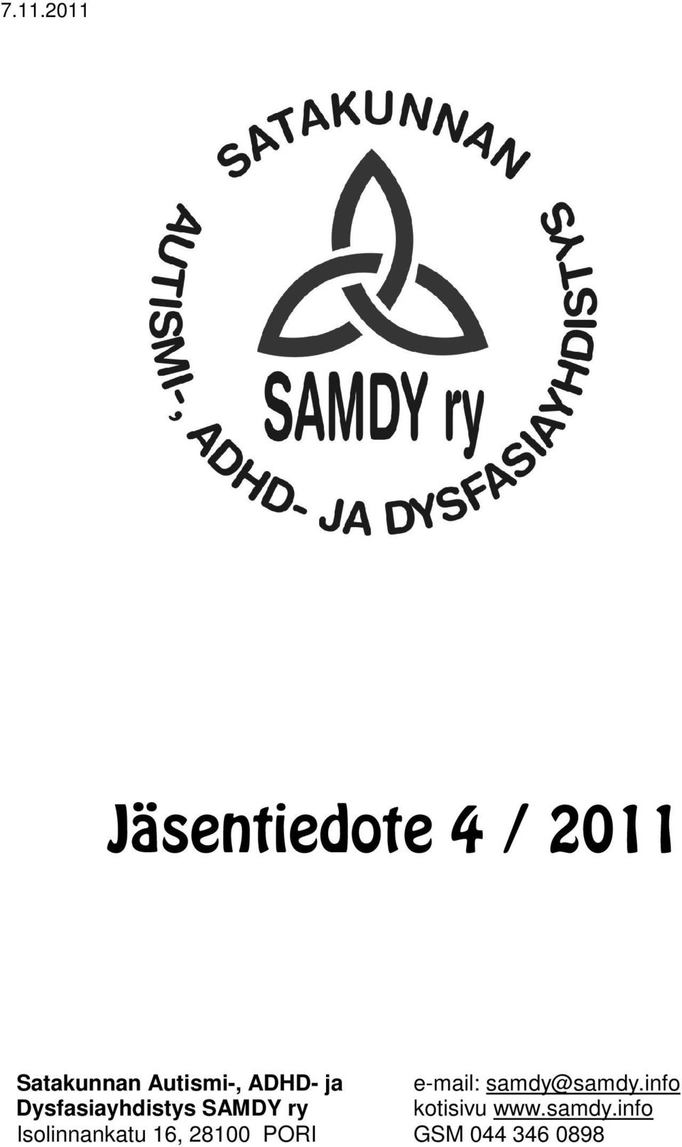 info Dysfasiayhdistys SAMDY ry kotisivu www.