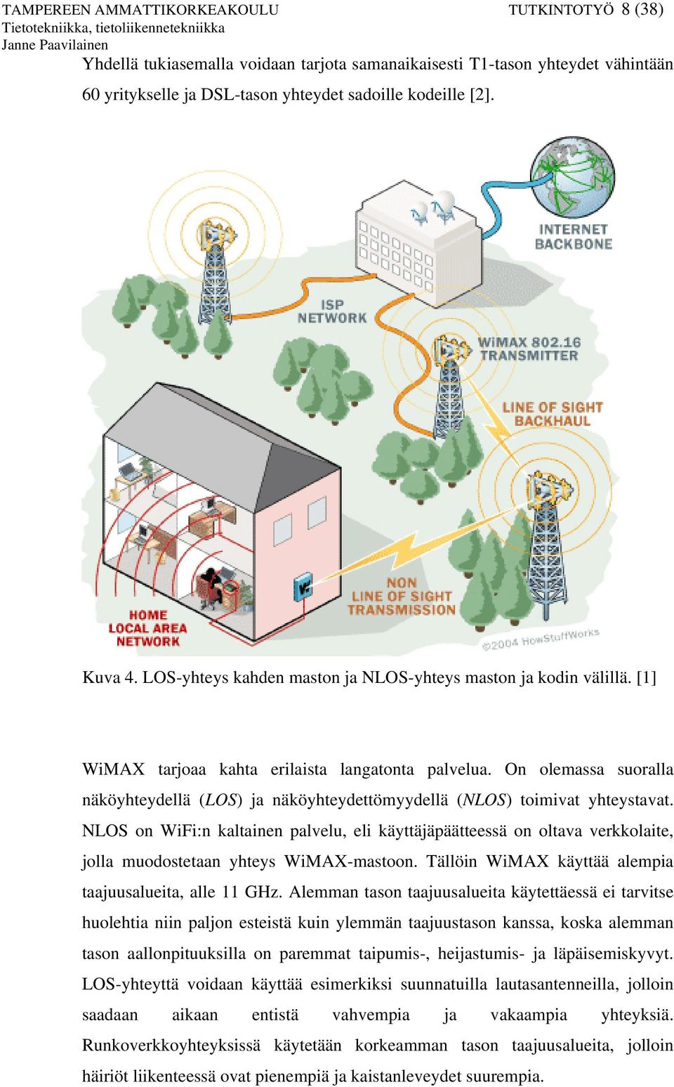 On olemassa suoralla näköyhteydellä (LOS) ja näköyhteydettömyydellä (NLOS) toimivat yhteystavat.