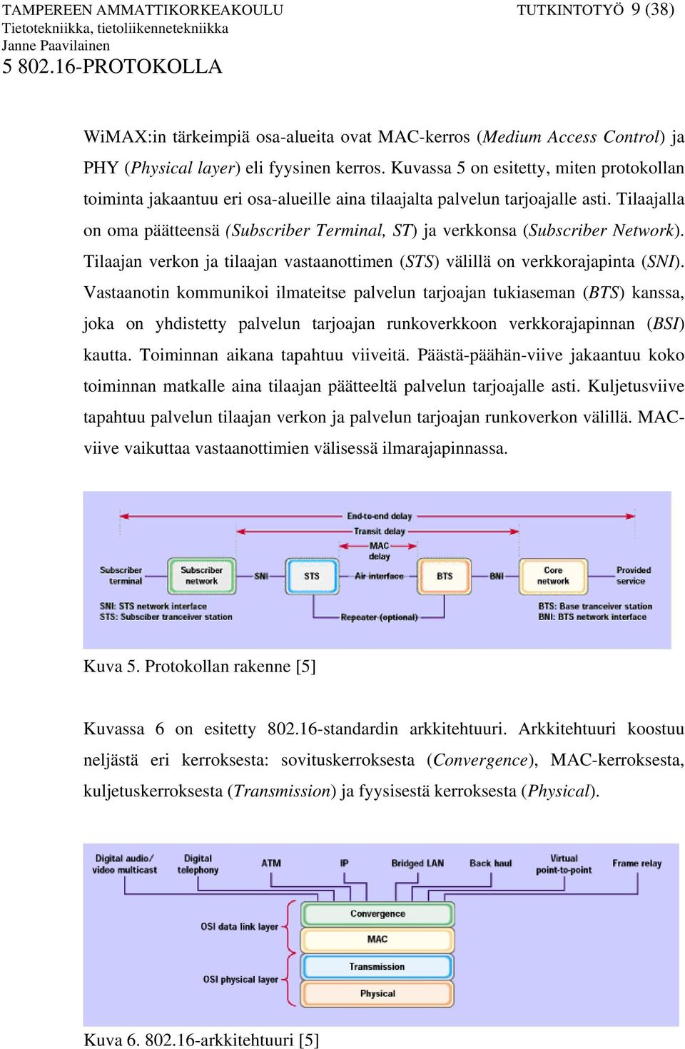 Tilaajalla on oma päätteensä (Subscriber Terminal, ST) ja verkkonsa (Subscriber Network). Tilaajan verkon ja tilaajan vastaanottimen (STS) välillä on verkkorajapinta (SNI).