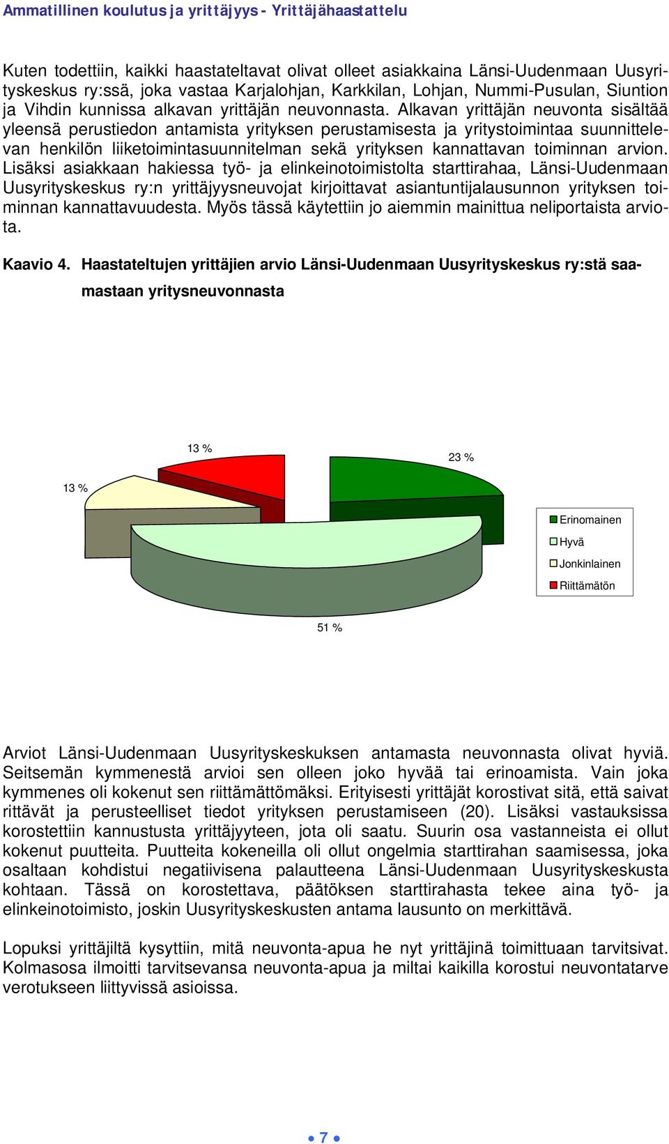 Alkavan yrittäjän neuvonta sisältää yleensä perustiedon antamista yrityksen perustamisesta ja yritystoimintaa suunnittelevan henkilön liiketoimintasuunnitelman sekä yrityksen kannattavan toiminnan