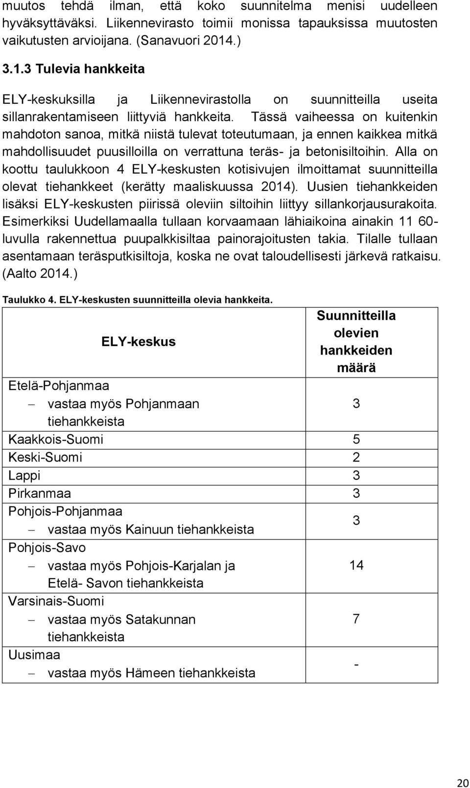 Tässä vaiheessa on kuitenkin mahdoton sanoa, mitkä niistä tulevat toteutumaan, ja ennen kaikkea mitkä mahdollisuudet puusilloilla on verrattuna teräs- ja betonisiltoihin.