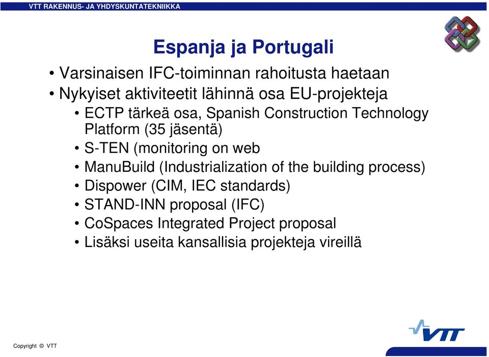 (monitoring on web ManuBuild (Industrialization of the building process) Dispower (CIM, IEC